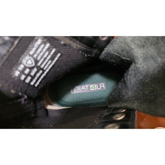 Ariat Women's Black Leather Lace-Up Boots Medium-Height Round Toe Size 7.5B - Picture 13 of 15